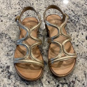 Zara metallic gold sandals